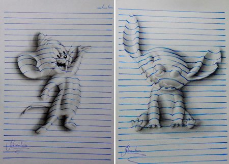 Объемный лист рисунок