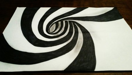 Иллюзия 3d воронка