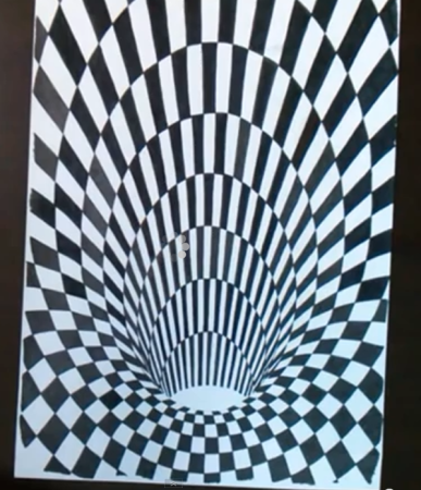 Оптическая иллюзия воронка