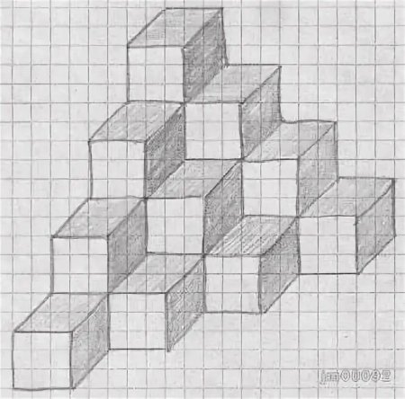 Рисование по клеточкам 3д