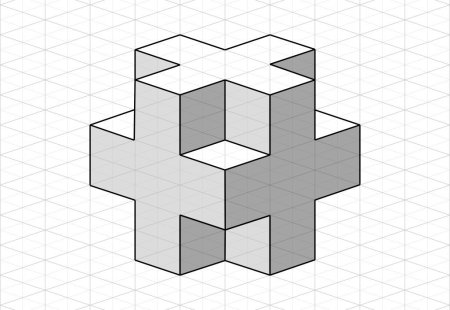 Объемное рисование куб