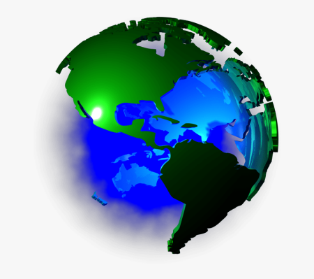 Земной шар на прозрачном фоне