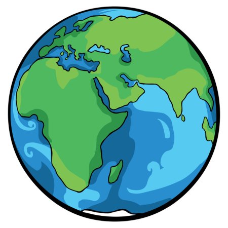 Планета земля мультяшная