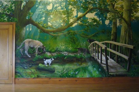 Пейзаж на стене