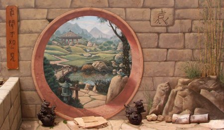 3d картины на стенах домов