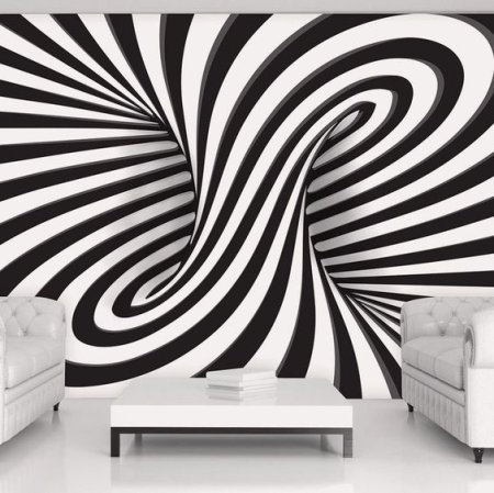 Черно белая абстракция на стену