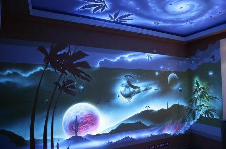 Неоновая краска для стен