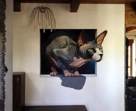 Реалистичные рисунки на стенах