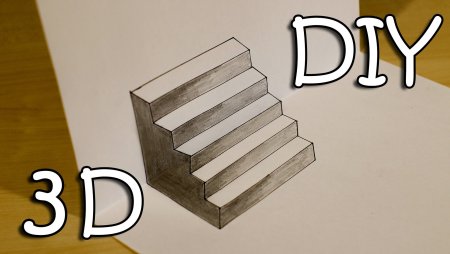 3д лестница рисунок