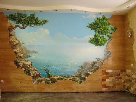 Роспись стен природа