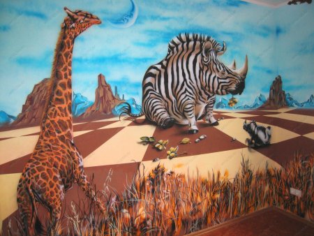 Аэрография на стенах