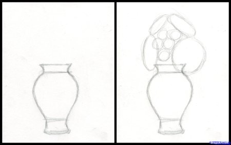 Ваза карандашом для начинающих