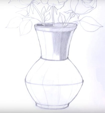 Рисунок вазы с цветами