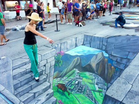 Тротуарная 3д живопись