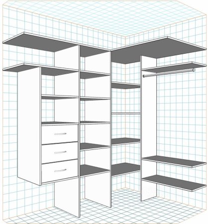 Спроектировать гардеробную