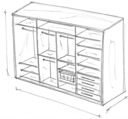 Эскиз шкафа купе