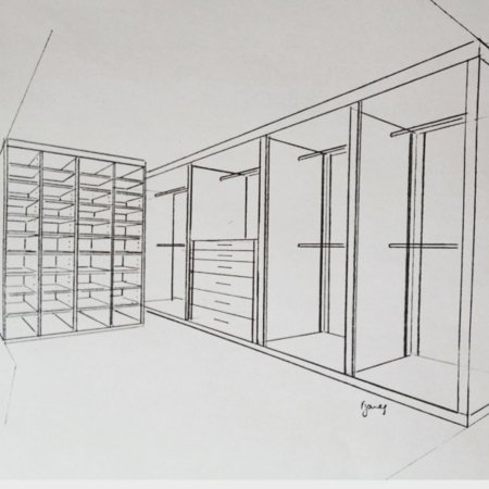 Шкаф купе карандашом