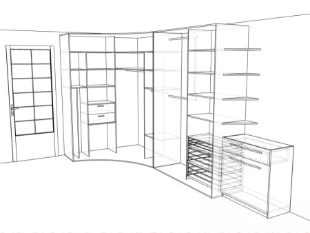 Книжный стеллаж сбоку