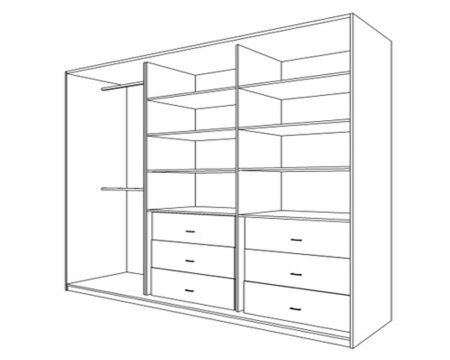 Гардеробная карандашом