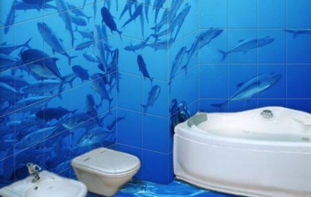 Пластиковая 3д плитка в ванную