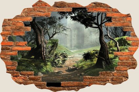 Нарисовать пролом в стене