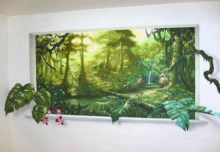 Настенная роспись джунгли