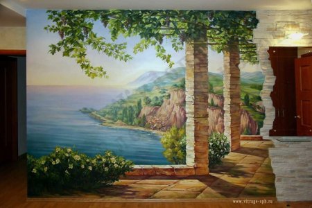 Роспись стен пейзаж