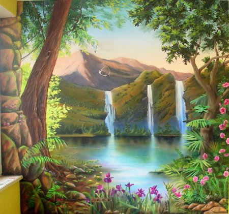 Роспись стен пейзаж