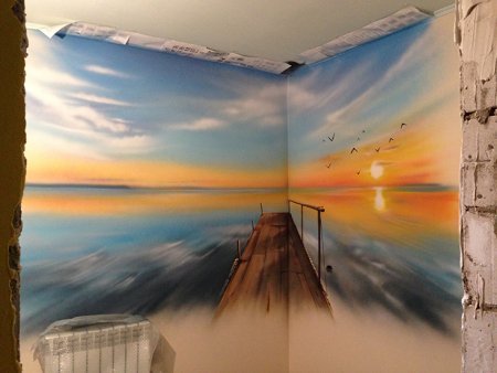 Аэрография на стенах