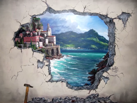 Роспись стен иллюзия