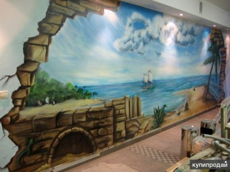 Роспись стен 3д в квартире