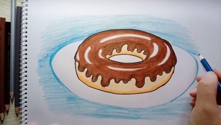 Пончик простым карандашом