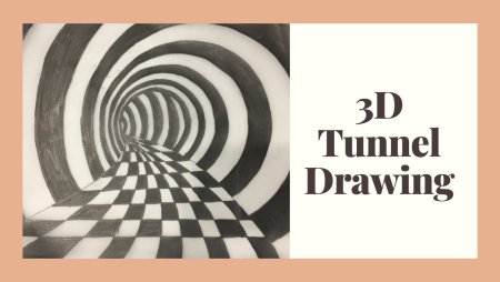 3д рисунок тоннель