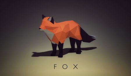 Лоу Поли лиса 3д