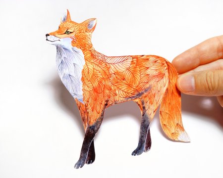 Лиса 3д ручкой