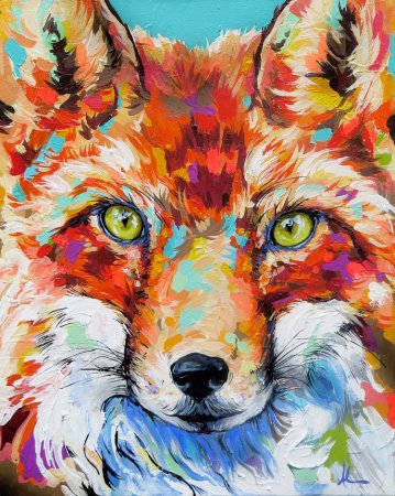 Лиса акрилом