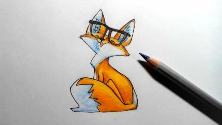 Лисичка карандашом