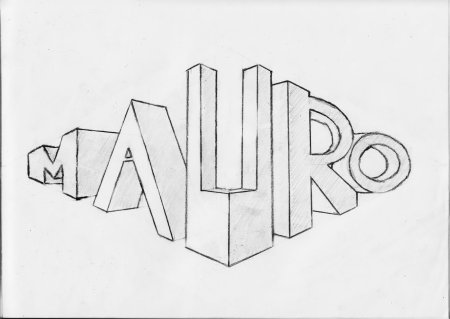 Рисовать объемные надписи