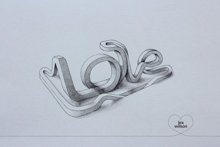 Объемные слова нарисовать