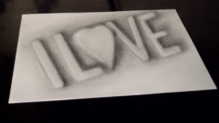 Объемные надписи на бумаге