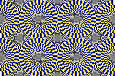 Иллюзия в виде двигающихся кругов