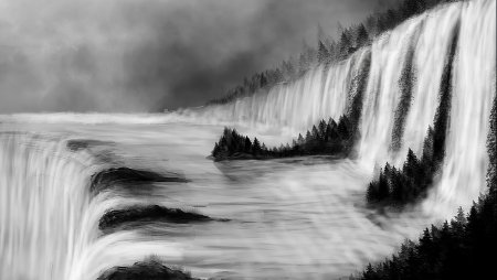 Пейзаж карандашом