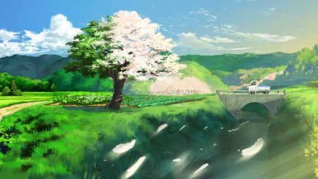 Пейзажи из аниме Хаяо Миядзаки