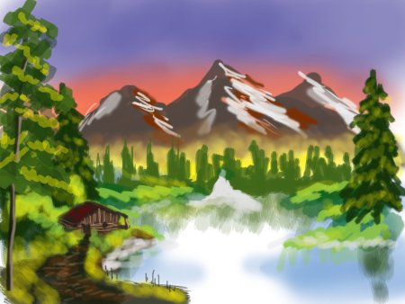 Горный пейзаж для детей