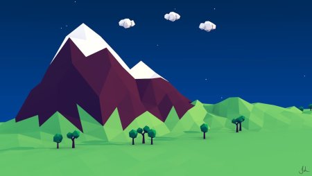 Горы 2d Low Poly