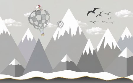 Фотообои графические горы