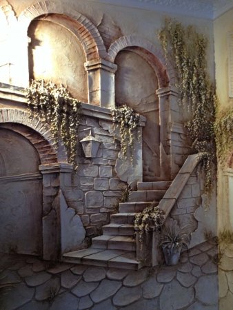 Судаков Сергей барельеф картины улицы Италии