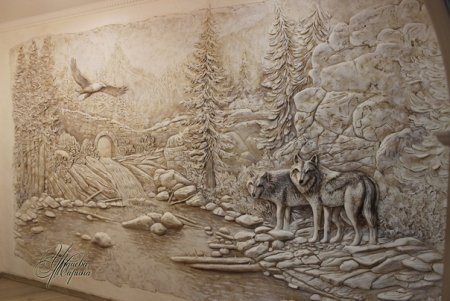 Объемные картины на стене