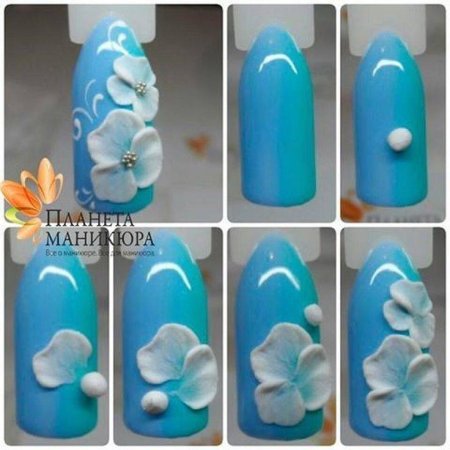 3d лепка на ногтях пошагово