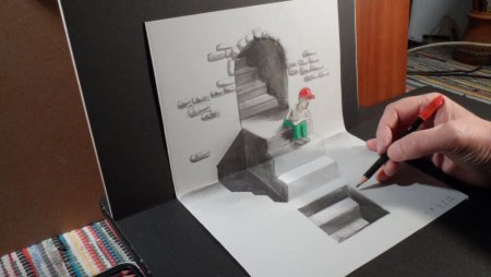 3d лестница рисунок